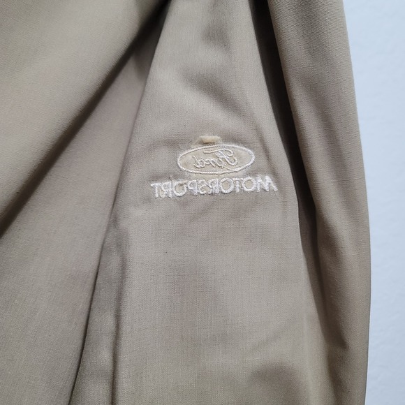 VTG 1980s Ford Jacket Mens L Blue Full Zip Factory Uniform Workwear Made in USA - Picture 15 of 16